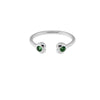 Sterling Silver Toe Ring Emerald Bling