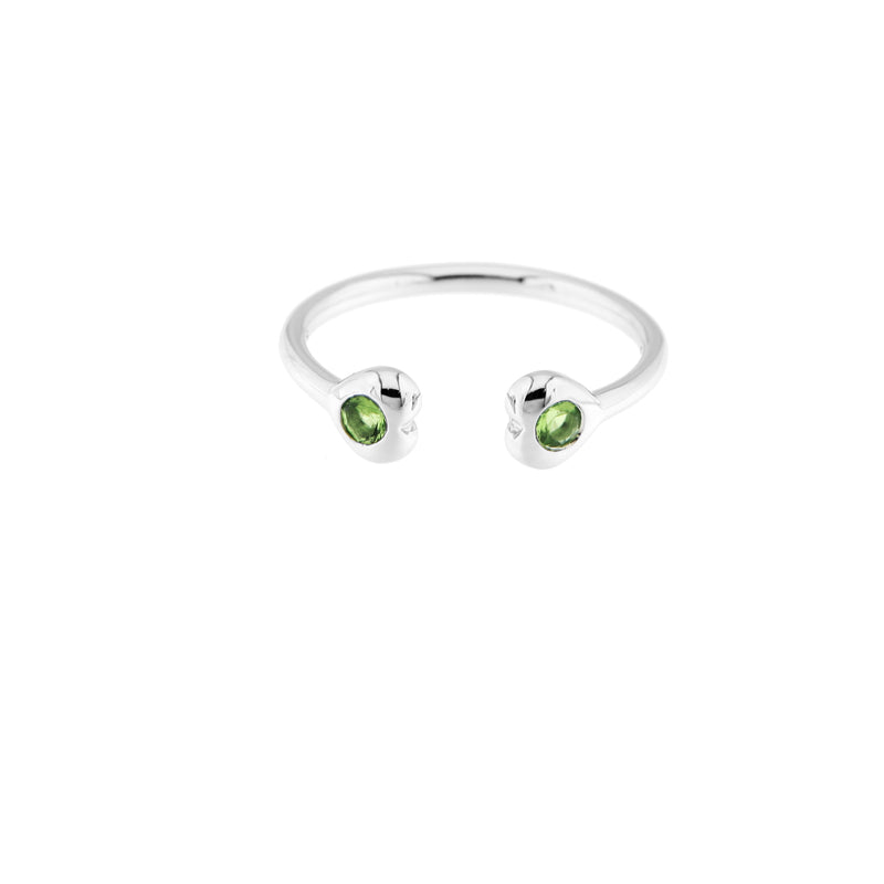 Sterling Silver Toe Ring Peridot Bling