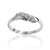 Sterling Silver Bling Ring With Crystal Clear Coloured CZ Stripe