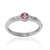 Sterling Silver Bling Ring With Round and Square Shaped Cubic Zirconias