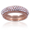 Rose Gold Ring Rose Gold Plated Bling Ring - Mainly Silver