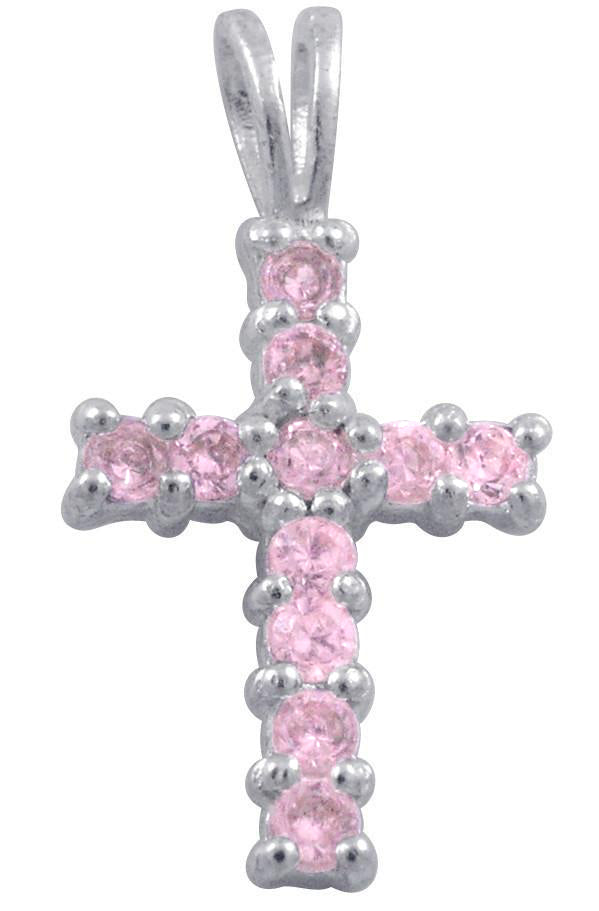 Sterling Silver Pendant - Swarovski Crystal Cross