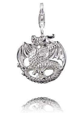 Sterling Silver Charms Sterling Silver Charm - Dragon Heart - Verado