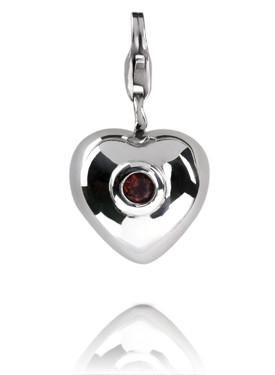 Sterling Silver Charm Sterling Silver Birthstone Charm - January - Verado
