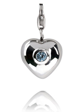 Sterling Silver Birthstone Charm - March