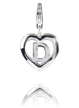 Sterling Silver Alphabet Charm - Letter D