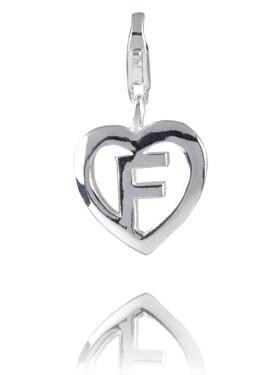 Sterling Silver Alphabet Charm - Letter F