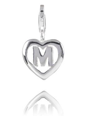 Sterling Silver Alphabet Charm - Letter M