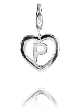 Sterling Silver Charm Sterling Silver Alphabet Charm - Letter P - Verado