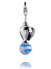 Sterling Silver Charm Sterling Silver Murano Glass Charm Indian Ocean - Verado