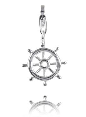 Sterling Silver Charms Sterling Silver Charm - Boat Wheel - Verado