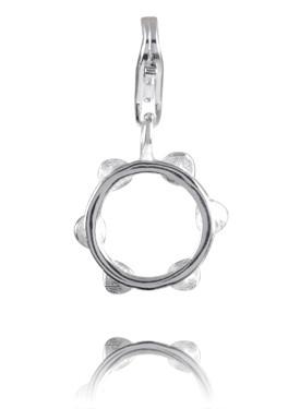 Sterling Silver Charms Sterling Silver Charm - Tambourine - Verado