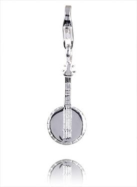 Sterling Silver Charm - Banjo