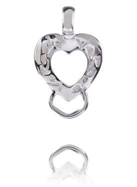 Sterling Silver Charms Sterling Silver Charm Hanger - Heart - Verado