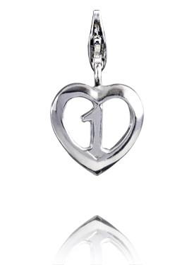 Sterling Silver Charm Sterling Silver Numerical Charm No.1 - Verado