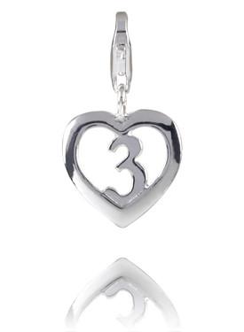 Sterling Silver Charm Sterling Silver Numerical Charm No.3 - Verado