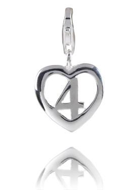 Sterling Silver Charm Sterling Silver Numerical Charm No.4 - Verado