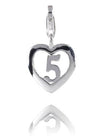Sterling Silver Charm Sterling Silver Numerical Charm No.5 - Verado