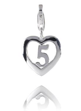 Sterling Silver Charm Sterling Silver Numerical Charm No.5 - Verado