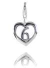 Sterling Silver Charm Sterling Silver Numerical Charm No.6 - Verado