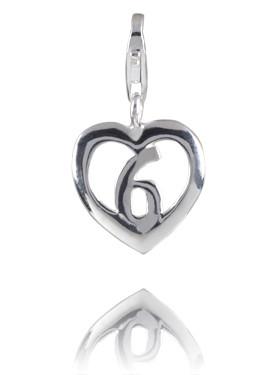 Sterling Silver Charm Sterling Silver Numerical Charm No.6 - Verado