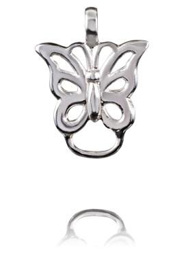 Sterling Silver Charms Sterling Silver Charm Hanger - Butterfly - Verado