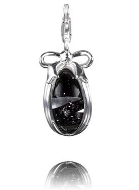Sterling Silver Charm Sterling Silver Murano Glass Charm Twilight - Verado