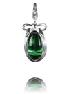 Sterling Silver Charm Sterling Silver Murano Glass Charm Emerald Green - Verado