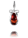 Sterling Silver Charm Sterling Silver Murano Glass Charm Fire and Ice - Verado