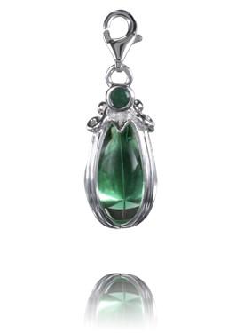 Sterling Silver Charm Sterling Silver Murano Glass Charm Enchanted - Verado