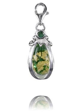 Sterling Silver Charm Sterling Silver Murano Glass Charm Pure Indulgence - Verado