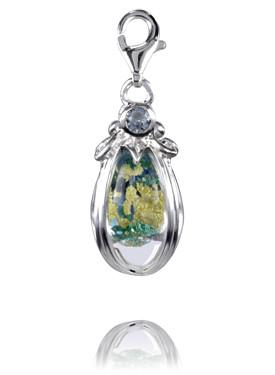 Sterling Silver Charm Sterling Silver Murano Glass Charm I'm a Princess - Verado