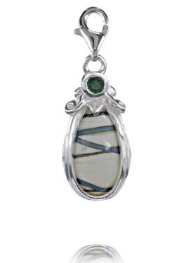 Sterling Silver Charm Sterling Silver Murano Glass Charm Island Delight - Verado