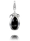 Sterling Silver Charm Sterling Silver Murano Glass Charm Black Beauty - Verado