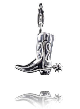 Sterling Silver Charms Sterling Silver Charm - Western Boot - Verado