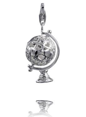 Sterling Silver Charms Sterling Silver Charm - World Atlas - Verado