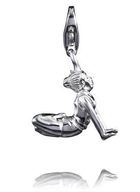 Sterling Silver Charms Sterling Silver Yoga Charm - Padma-Bhujanagasana - Verado