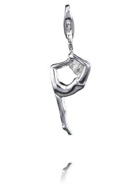 Sterling Silver Charms Sterling Silver Yoga Charm - Natarajasana - Verado