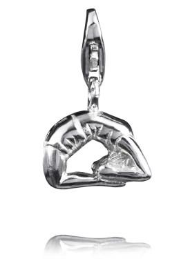 Sterling Silver Charms Sterling Silver Yoga Charm - Setee Bandha Sirsasana - Verado