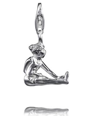 Sterling Silver Charms Sterling Silver Yoga Charm - Stretching - Verado