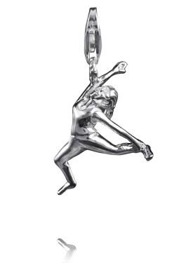 Sterling Silver Charms Sterling Silver Yoga Charm - Urdhva Virabhadrasana - Verado