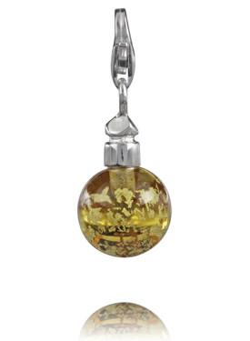 Sterling Silver Charm Sterling Silver Murano Glass Charm Golden Rapture - Verado