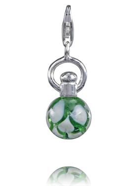 Sterling Silver Charm Sterling Silver Murano Glass Charm Winter - Verado