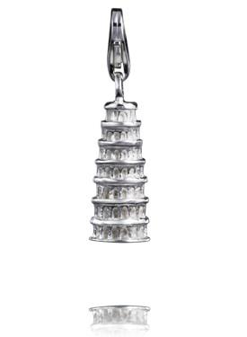 Sterling Silver Charms Sterling Silver Charm - Pisa Tower - Verado