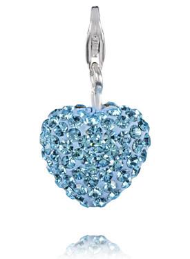 Sterling Silver Bling Charms Sterling Silver Bling Charm - Heart 3 - Verado