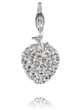 Sterling Silver Bling Charms Sterling Silver Bling Charm - Strawberry - Verado