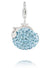 Sterling Silver Bling Charm - Coin Purse (Blue)