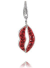 Sterling Silver Bling Charms Sterling Silver Bling Charm - Hot Lips - Verado