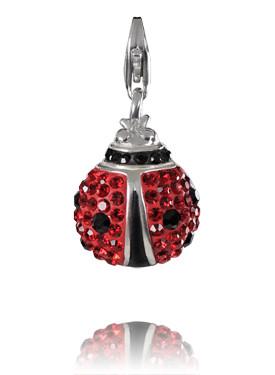 Sterling Silver Bling Charms Sterling Silver Bling Charm - Little Red Ladybug - Verado