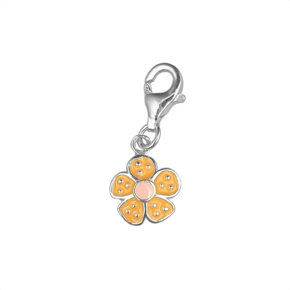 Sterling Silver Enamel Kidz Charm - Flower